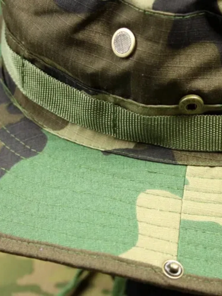 Gorra de ala redonda para exteriores, sombrero de jungla de cuatro colores - imagen 4