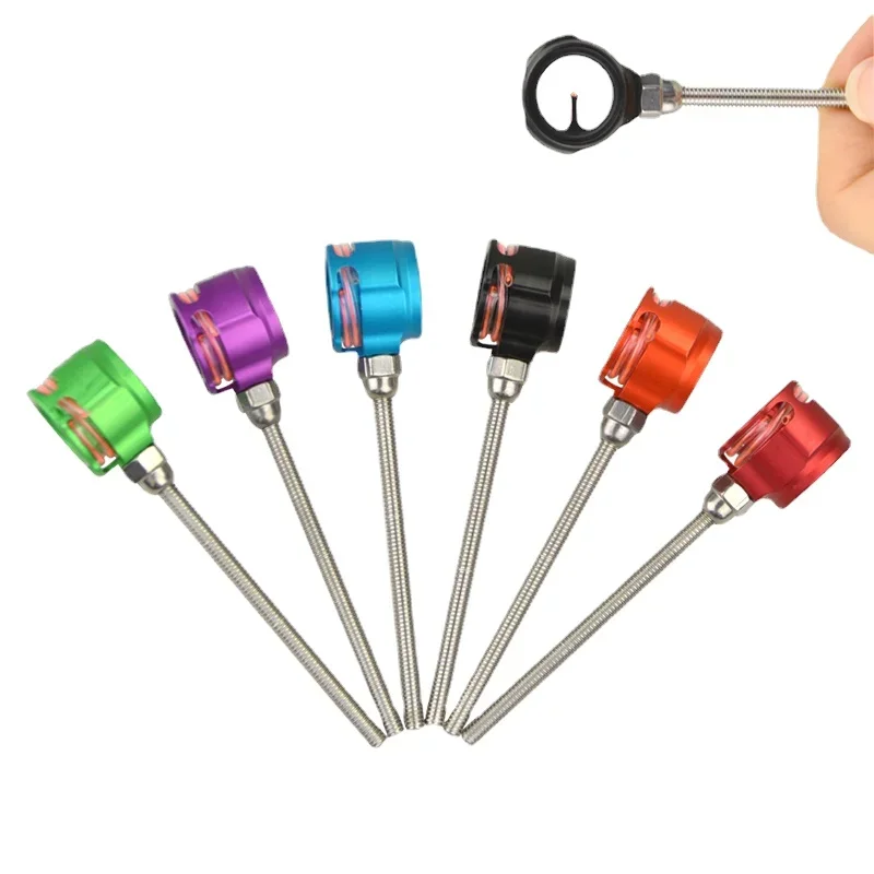 1 unidad TR1005 arco recurvo cabeza de puntería 0,019 "Pin de mira óptica de fibra roja mecanizado CNC tiro con arco accesorios de caza - imagen 4