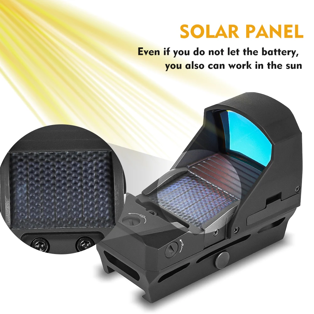 SPINA OPTICS-mira táctica de energía Solar, mira de punto rojo, 7 niveles, iluminado, colimador, AR.223, etc. - imagen 2