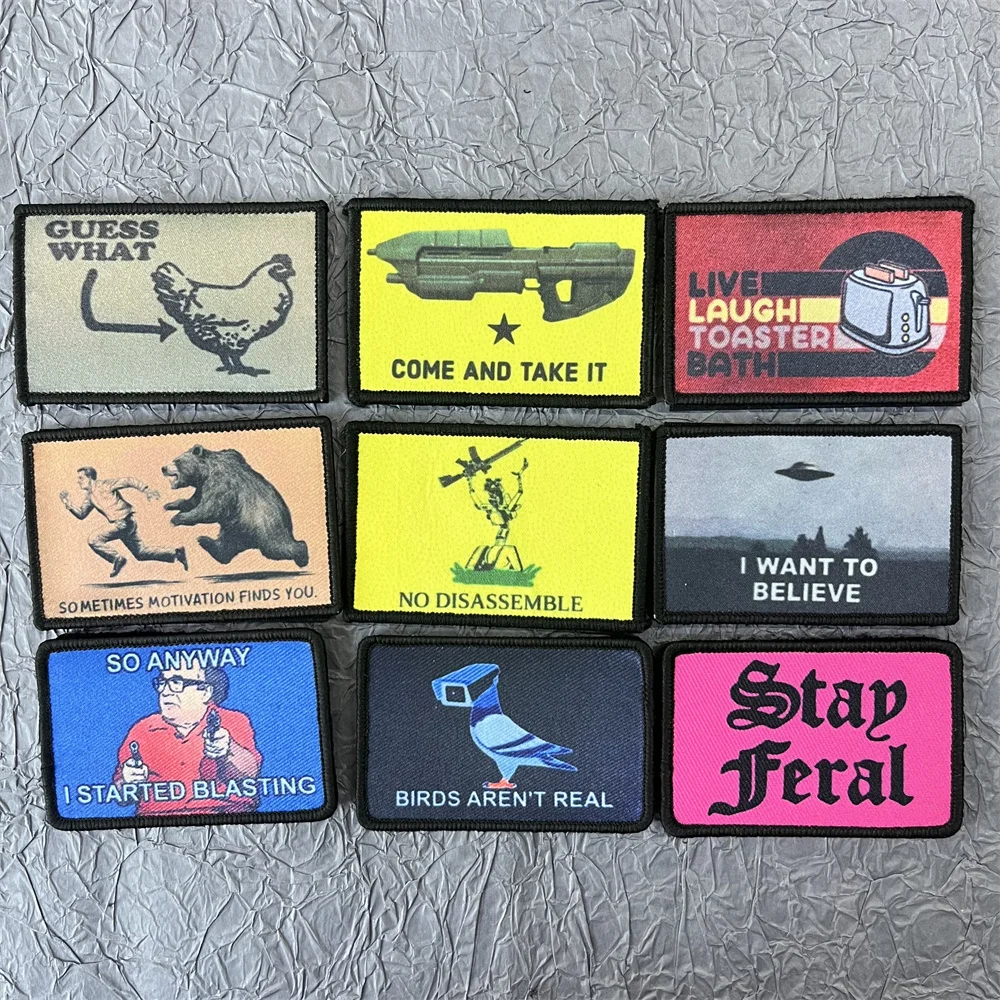 Parche divertido para ropa, pegatinas estampadas, equipo táctico, Accesorio militar, parches de gancho y bucle, apliques de mochila
