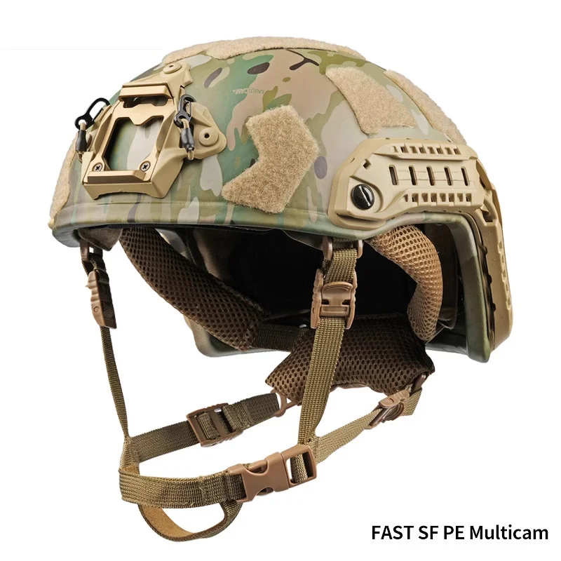 Casco táctico FAST SF de alto rendimiento UHMW-PE NIJ IIIA a prueba de balas, mejora balística de corte alto, sistema interno de Wendy - imagen 2