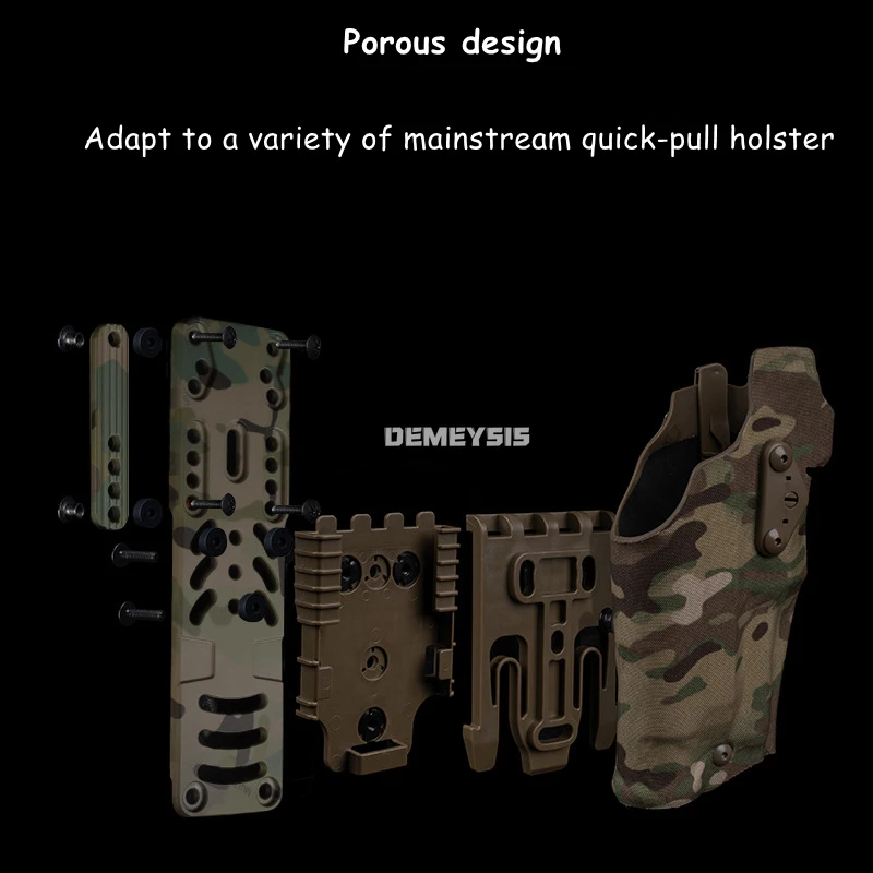 Adaptador de funda Modular para pistola táctica, plataforma de funda de caza, Kit de correa de caída ajustable, accesorios para cinturón CS Airsoft MOLLE - imagen 5