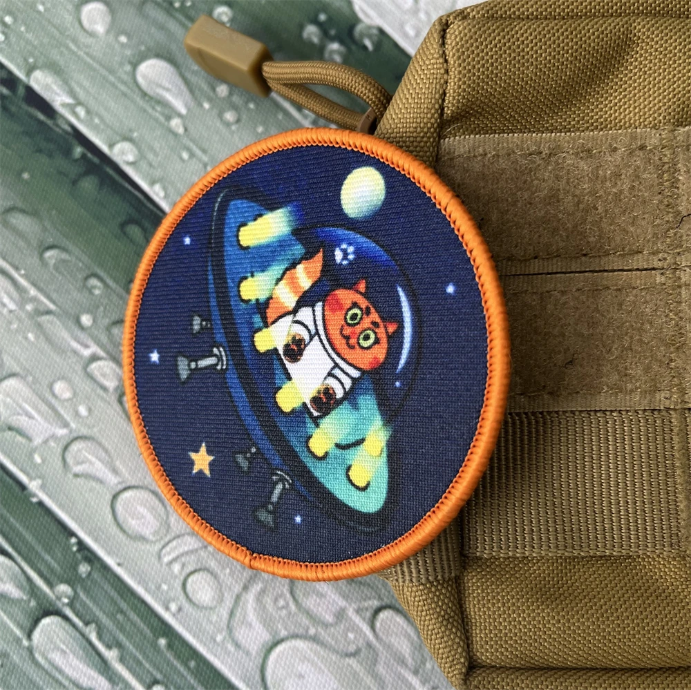 Insignia militar siberiana Vojvodina, Parche de Velcro impreso, parche táctico de mochila, pegatinas, gato, astronauta, OVNI, Chevron, moral - imagen 4