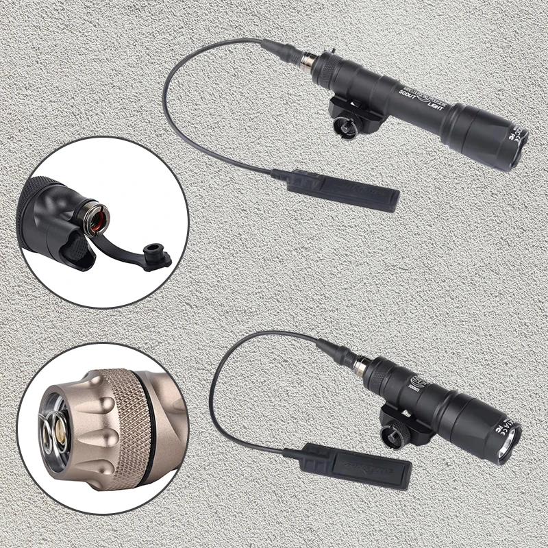 WADSN DS07 DS00 interruptor trasero de metal Surefir, M300, M600, M340, M640, accesorios de luz táctica, montaje de interruptor remoto