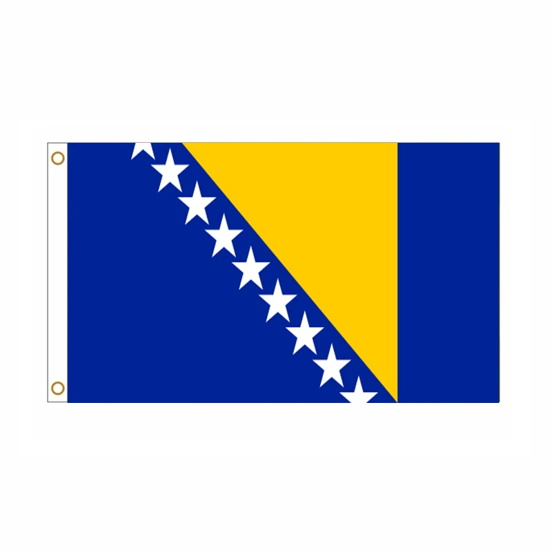 5 unids/lote bandera nacional de Bosnia y Herzegovina 90x150cm bandera nacional de Bosna i Hercegovina al por mayor - imagen 2