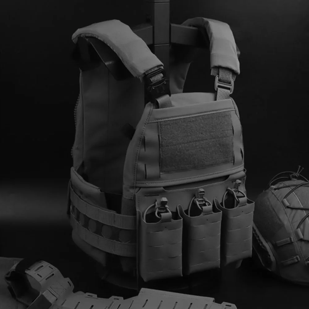 Chaleco táctico V5 FCPC, portador de placa, chaleco de caza, cuerpo, sistemas MOLLE portátiles, bolsa para revistas Triple 556 - imagen 2