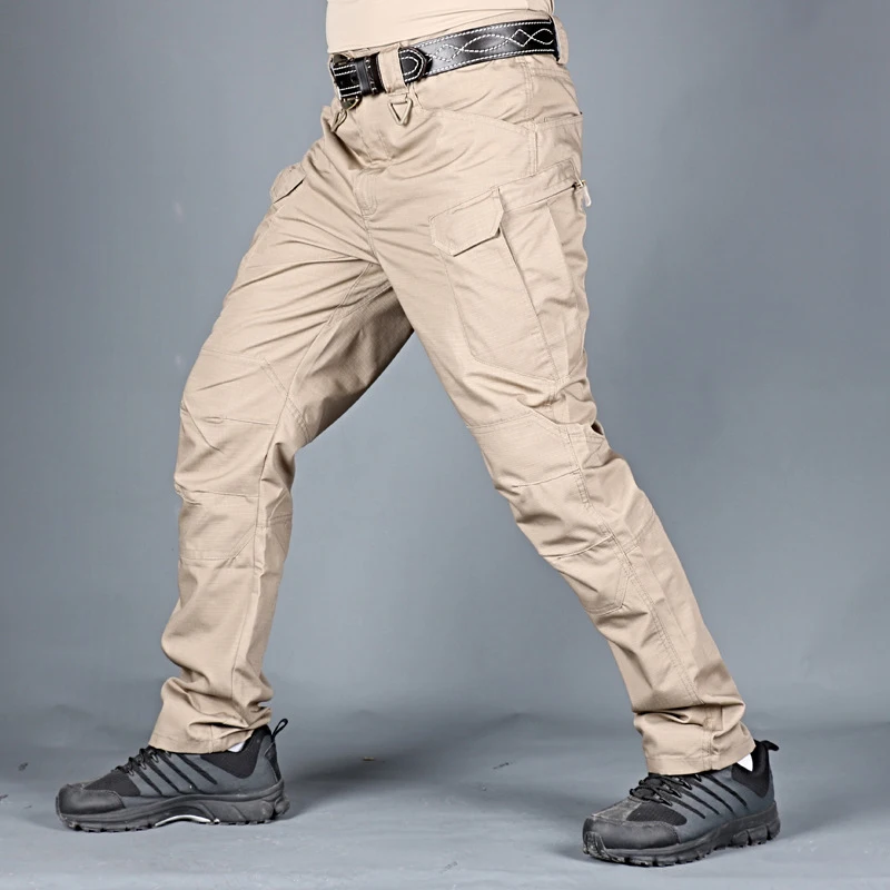 Nuevos pantalones tácticos informales para hombre, pantalones Cargo con múltiples bolsillos, pantalones estilo Safari, ropa de calle impermeable para hombre, senderismo de talla grande S-6XL - imagen 3
