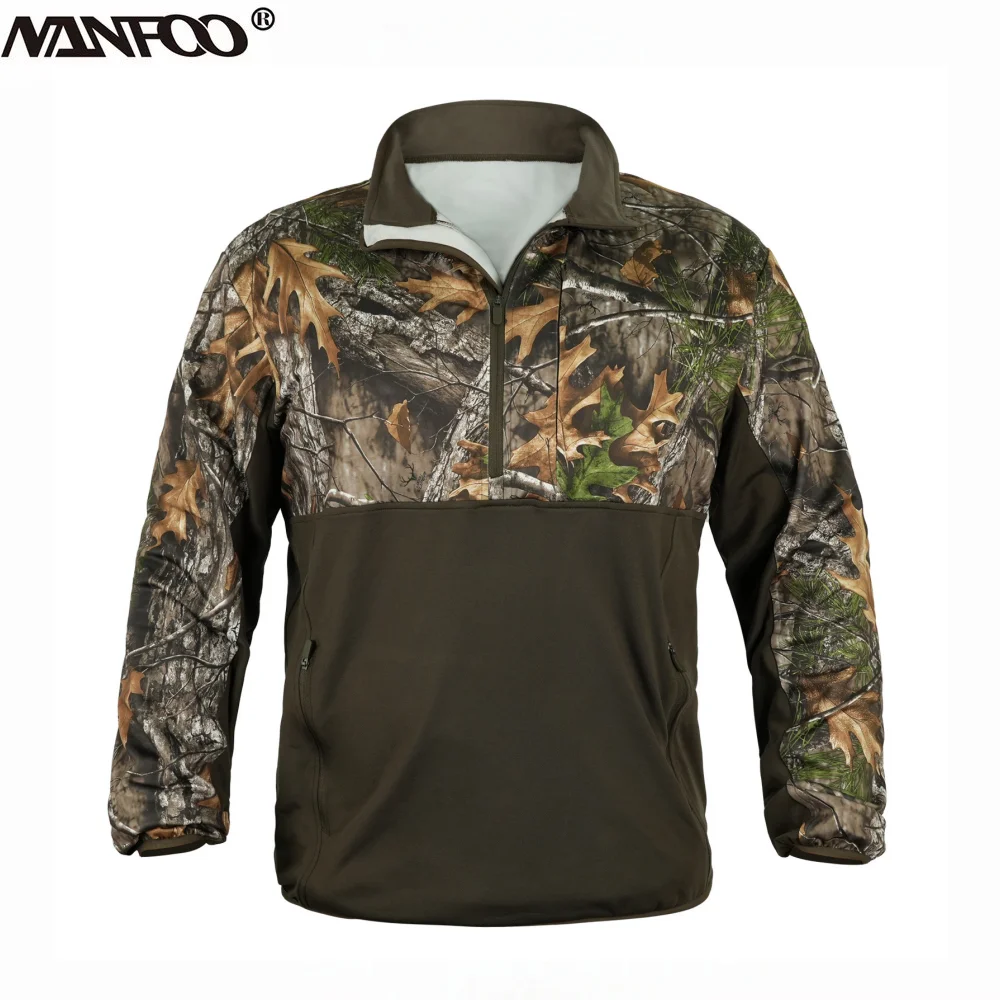 Otoño Invierno térmico camuflaje biónico caza pesca suéter suave transpirable fino polar Keeep cálido senderismo sudadera para hombres - imagen 5