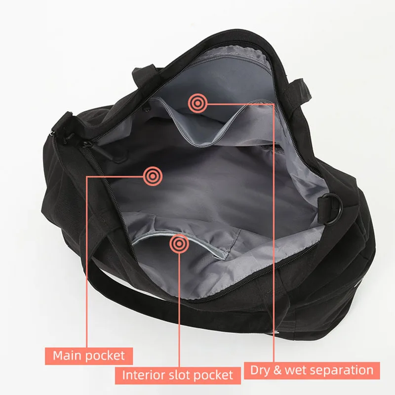 Bolsa de viaje para acampar al aire libre, senderismo, escalada, bolso deportivo, gimnasio, Fitness, bolsas de Yoga con zapatos, bandolera empaquetada - imagen 5