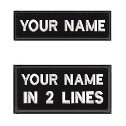 Parche militar rectangular bordado personalizado nombre, planchar