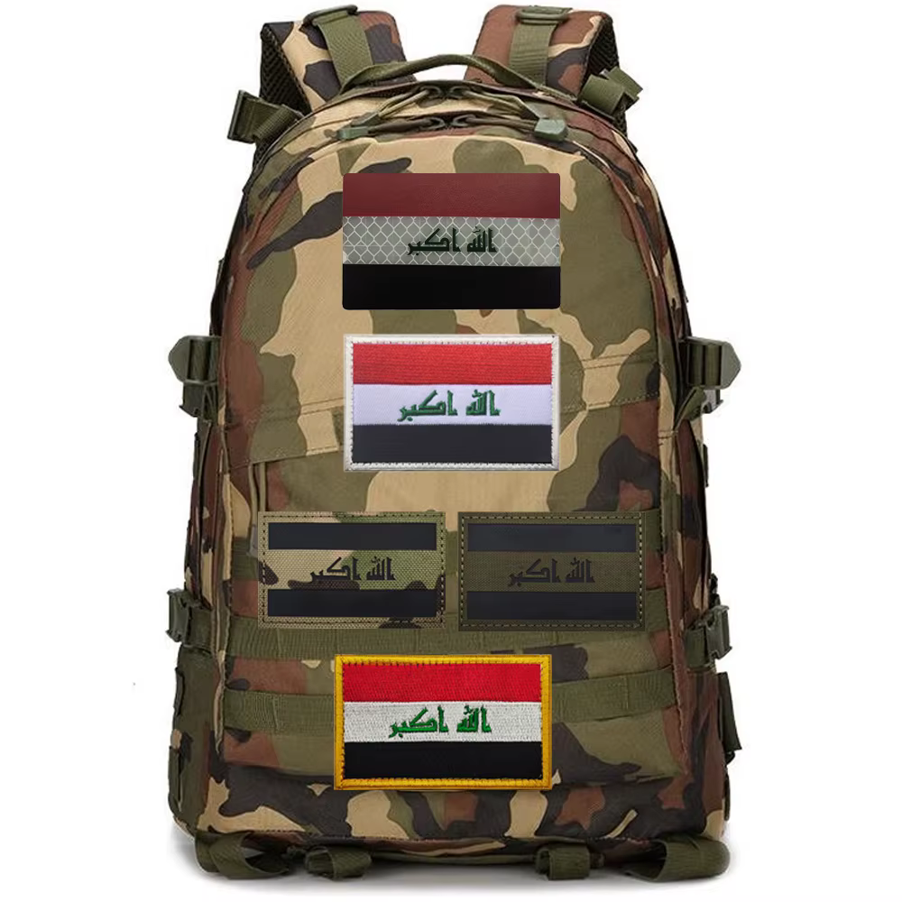 Parche táctico bandera ISOF reflectante IR con velcro para mochila - imagen 3