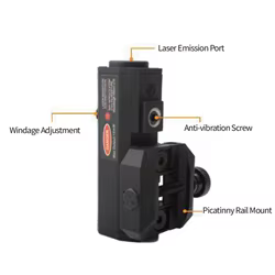 Mira láser roja para Glock carga USB compatible raíl Picatinny Weaver