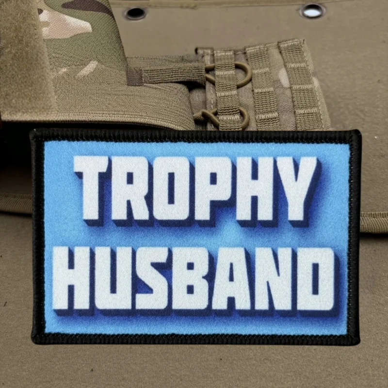 Parche con estampado de trofeo para marido, chaleco táctico, gancho y bucle, sombrero, insignia de moral, mochila, pegatinas decorativas, parches para brazalete para ropa - imagen 4