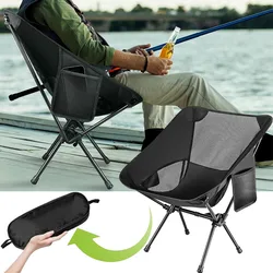 Portable Folding Chair Breathable Mesh Chair with Storage Pouch for Hunting Fishing Camping Hiking Beach Outdoor Sports Chair