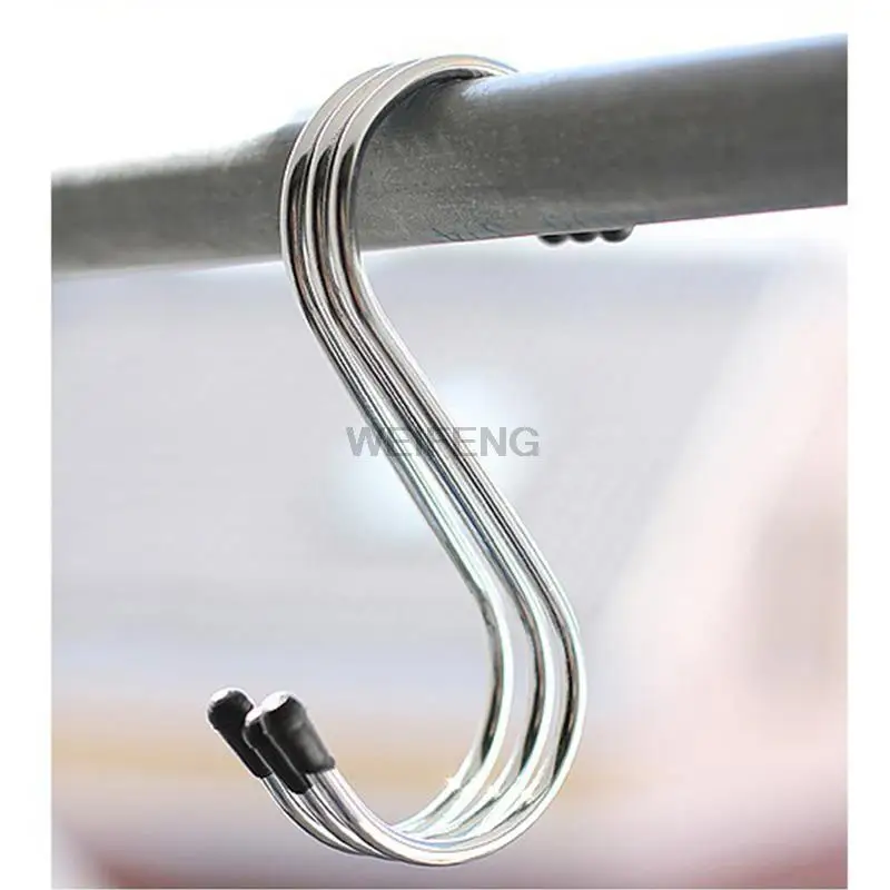 Gancho en forma de S de acero inoxidable para exteriores, ganchos colgantes de Metal multifunción, herramienta de percha táctica para acampar, barandilla de caza - imagen 2