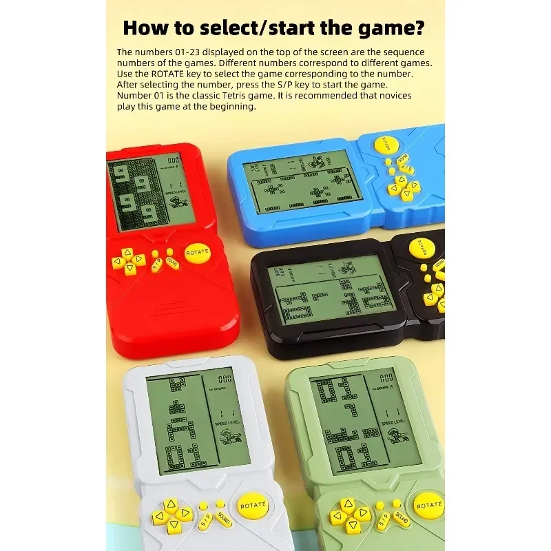 Consola retro portátil clásica con mando, colores surtidos para regalo - imagen 5