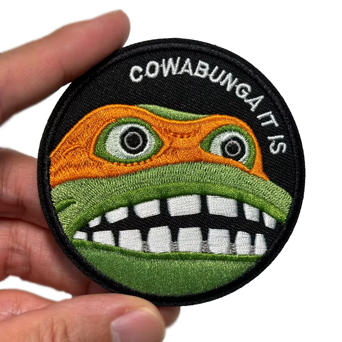 Cowabunga It is parche moral divertido con cierre de gancho y bucle - imagen 2