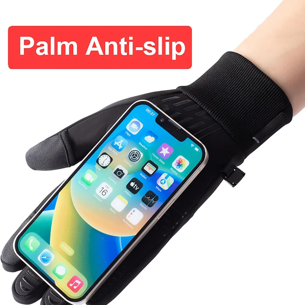 Guantes térmicos de ciclismo con pantalla táctil, guantes gruesos de invierno para pesca con mosca, guantes de mano flexibles y completos para clima frío al aire libre, cálidos - imagen 5