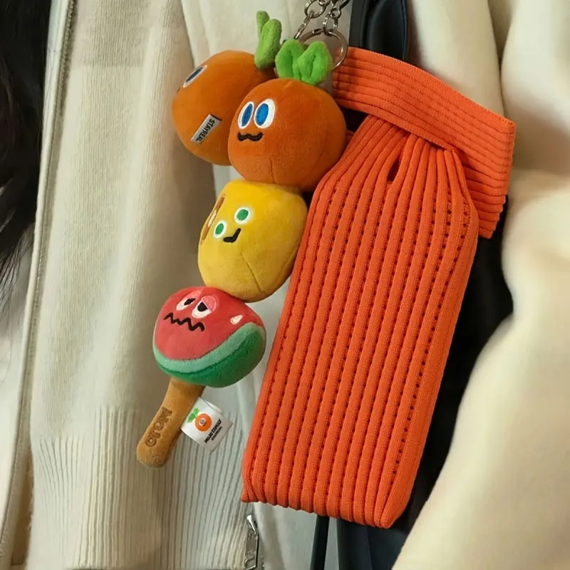 Bolsa tejida para teléfono móvil, bolsillo para teléfono móvil, funda protectora de tela de malla acanalada, bolsa de almacenamiento de tejido 3D todo en uno - imagen 3