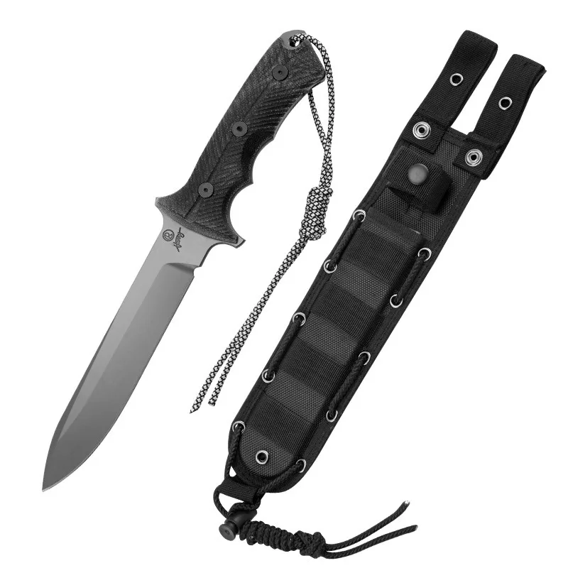 Chrisf-cuchillo de bolsillo para exteriores, hoja recta, alta dureza, quilla integrada, supervivencia, acampada, autodefensa - imagen 5