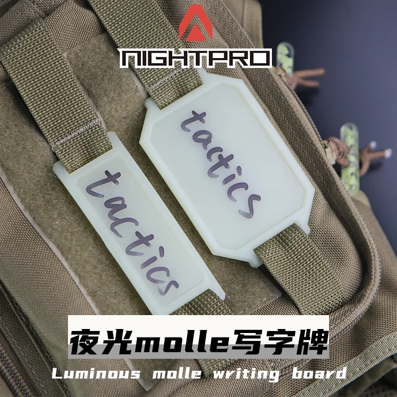 Tablero de escritura Molle luminoso paquete táctico tablero de señal para Graffiti aleatorio reutilizable - imagen 2