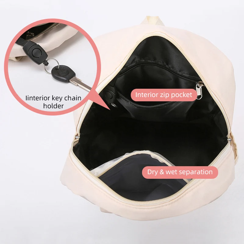 Mochila de gimnasio para hombre y mujer, bolsa de viaje con bolsillo para zapatos, bolsas húmedas secas para piscina al aire libre, playa, escuela, Fitness, entrenamiento - imagen 4