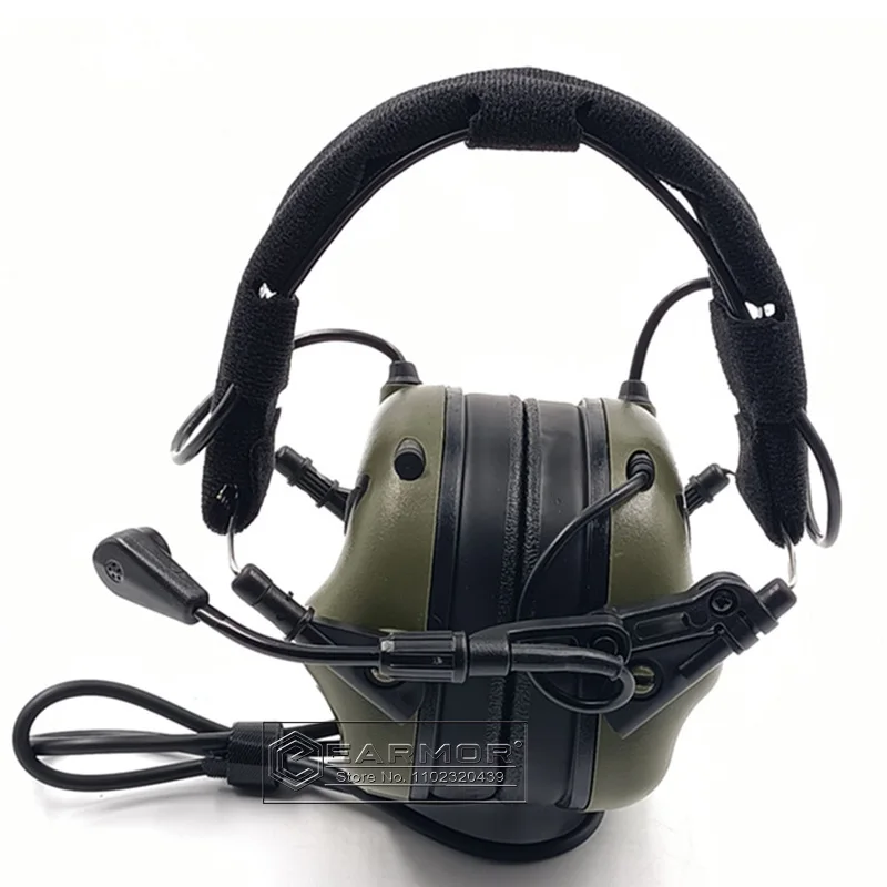 EARMOR-auriculares tácticos de protección auditiva M32 MOD3 Airsoft, adaptador M51 PTT para Baofeng Radio, comunicación electrónica - imagen 5