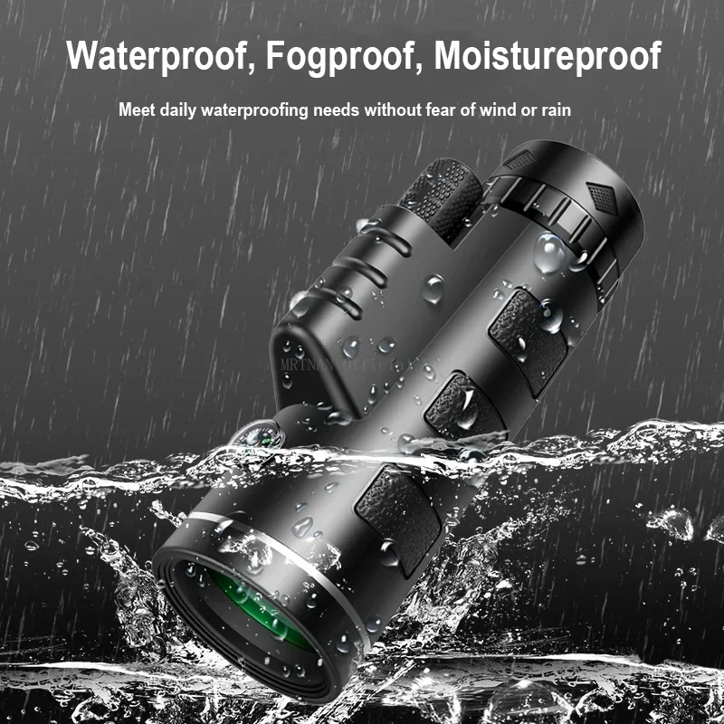 Binoculares potentes HD con Zoom militar, telescopio profesional portátil de largo alcance, Monocular de baja visión nocturna para caza, 40x60 - imagen 5