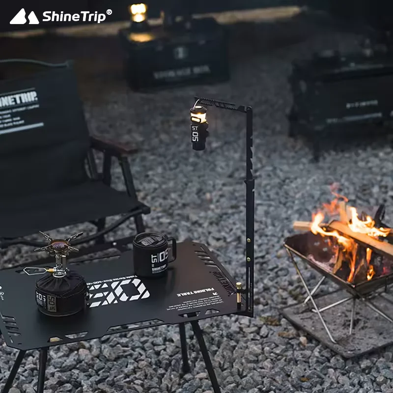 ShineTrip-soporte de luz retráctil para acampar al aire libre, soporte portátil de acero inoxidable ajustable de varias velocidades, suministros para acampar - imagen 3