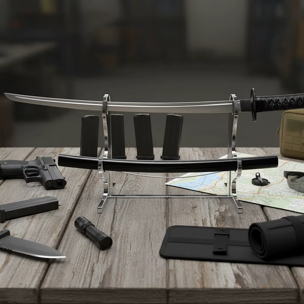 Soporte acrílico para espadas y cuchillos – exhibidor escritorio - imagen 5