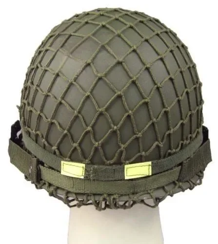 Casco de caza de acero con cubierta de red, réplica de equipo de WWII, WW2 M1, nuevo - imagen 3
