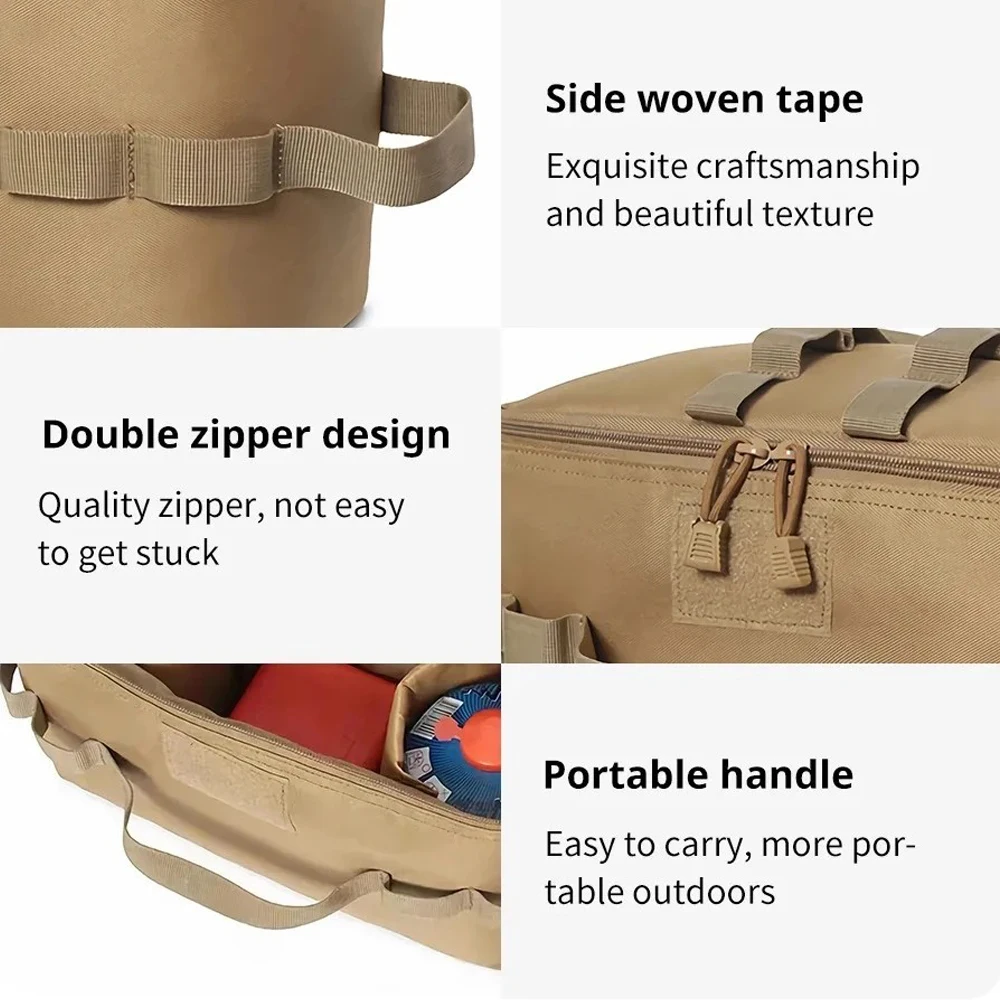 Bolsa de almacenamiento de tanque de Gas para acampar al aire libre, bolsa de Picnic resistente a impactos, bolsa de herramientas multifuncional, equipo de Camping, bolsa de utensilios de cocina - imagen 3