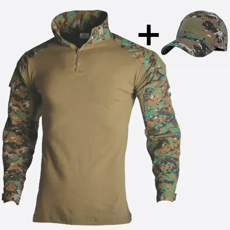 Camisas de caza táctica para hombre, ropa, jersey, camisetas de camuflaje Airsoft, camisas de combate, ropa de caza, camisa de asalto rápido - imagen 2