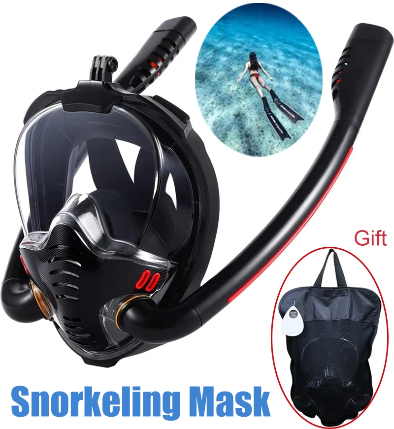 JSJM Máscara de buceo cara completa – Snorkel para adultos - imagen 2