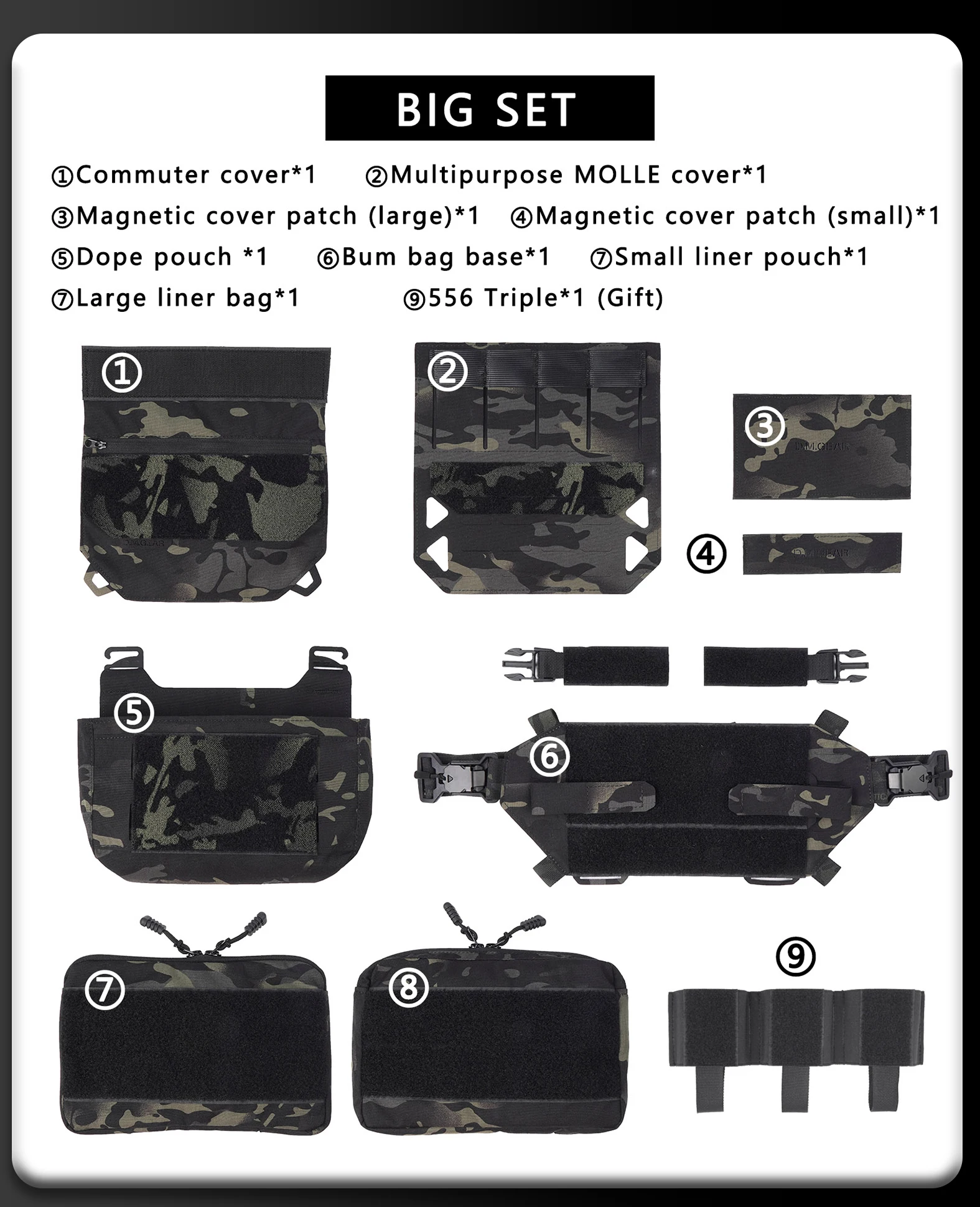 DMGear 1120X riñonera multifuncional Original, bolso táctico colgante para el pecho, bolso funcional de tendencia - imagen 3