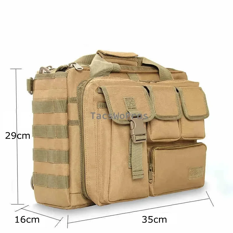 Bandolera mensajero táctica Molle, mochila cruzada de combate de nailon impermeable, bolsos multifunción para ordenador portátil al aire libre - imagen 2