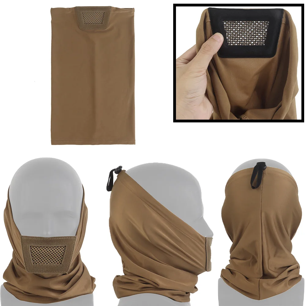 Mascarilla protectora Knight, cubierta para la cabeza, ajustable en varios tamaños, elástica transpirable, protector bucal, almohadilla suave, equipo para exteriores - imagen 5