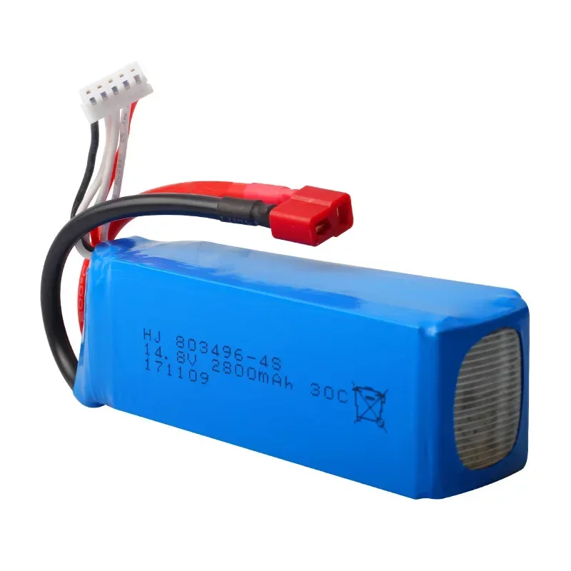 Alta potencia 14,8 V 2800mAh 30C 4S Lipo batería T enchufe para Feilun FT010 FT011 Control remoto barco helicóptero Quadcopter piezas de juguete - imagen 3
