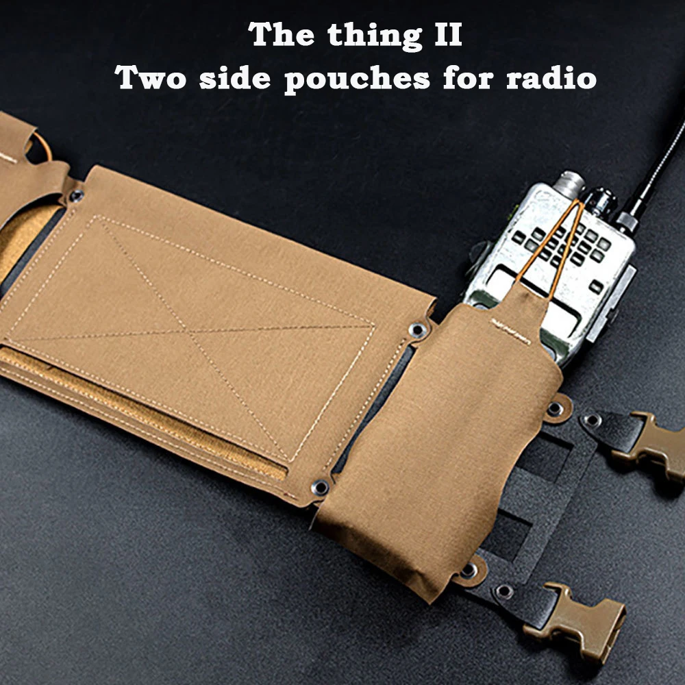 Plataforma de pecho táctica expansión rápida cosa 2 chaleco incorporado MOLLE Radio MAG bolsa expansor ala cosa 1 accesorios de caza Airsoft - imagen 4