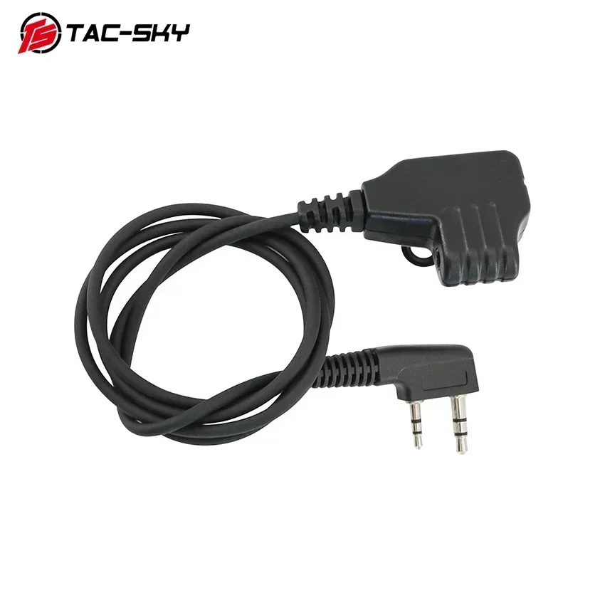 TAC-SKY táctico COMTA auriculares micrófono Cable adaptador para sin micrófono COMTA IPSC auriculares de disparo para Baofeng Uv5r Uv82v Walkie Talki - imagen 4