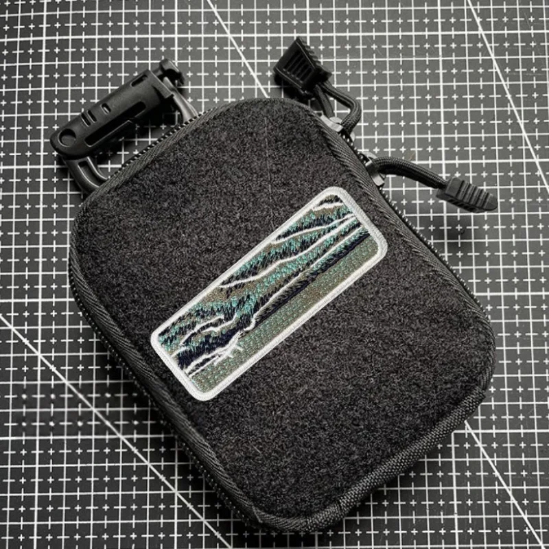 Parche "Wave", insignia de moral táctica, gancho bordado y bucle, mochila, accesorios de decoración de ropa, pegatina, brazalete - imagen 3