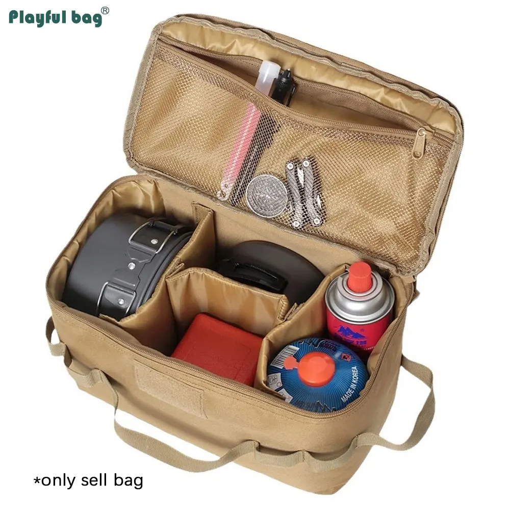 Bolsa de almacenamiento táctica para acampada, bolso de lona de camuflaje, paquete de transporte de mano pequeño multifuncional, equipo para deportes al aire libre AVA266 - imagen 5