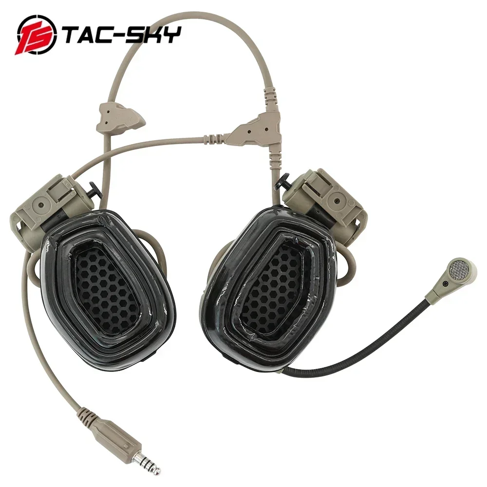 TAC-SKY RAC auriculares casco táctico versión de montaje en riel de arco comunicación militar Airsoft auriculares de tiro para Ptt táctico - imagen 3