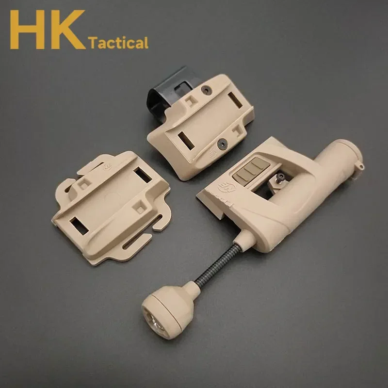 Luz táctica para casco Mpls, 4 modos de carga, 4 modos, luz blanca, verde, roja, luz de relleno IR, lámpara, linterna de caza, equipo LED - imagen 5