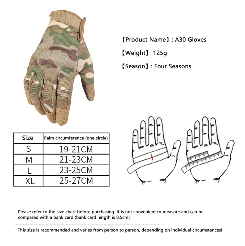 Guantes de senderismo de dedo completo para hombres, guantes tácticos transpirables, ejército militar, Paintball, Airsoft, CS Wargame, guantes protectores - imagen 3