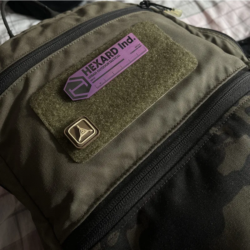 Hexard-Parche de Metal táctico urbano para exteriores, insignia de ingeniería EDC de aleación de titanio con gancho para ropa, bolsa, chaqueta, decoración - imagen 5