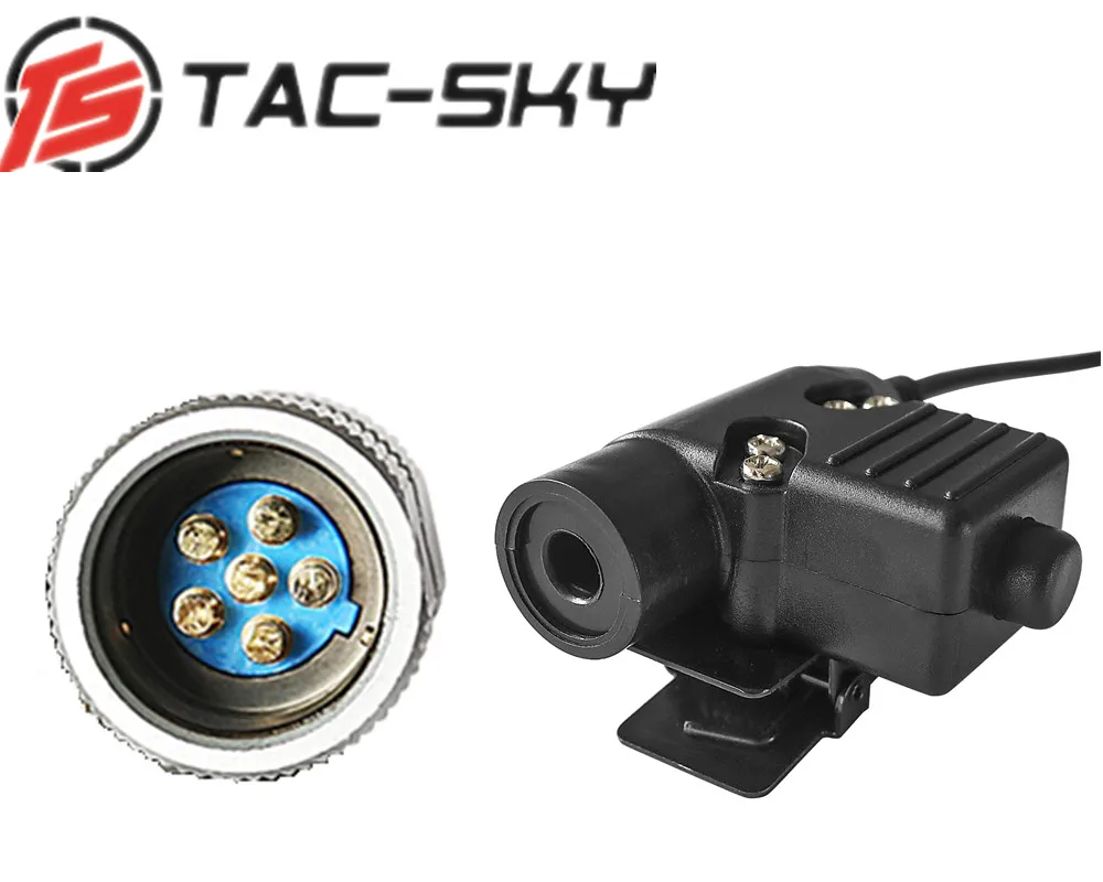 TS TAC-SKY adaptador PTT de 6 pines para AN / PRC 152 152A PRC-148 163 auriculares tácticos Walkie Talkie modelo Virtual caja simulada - imagen 3