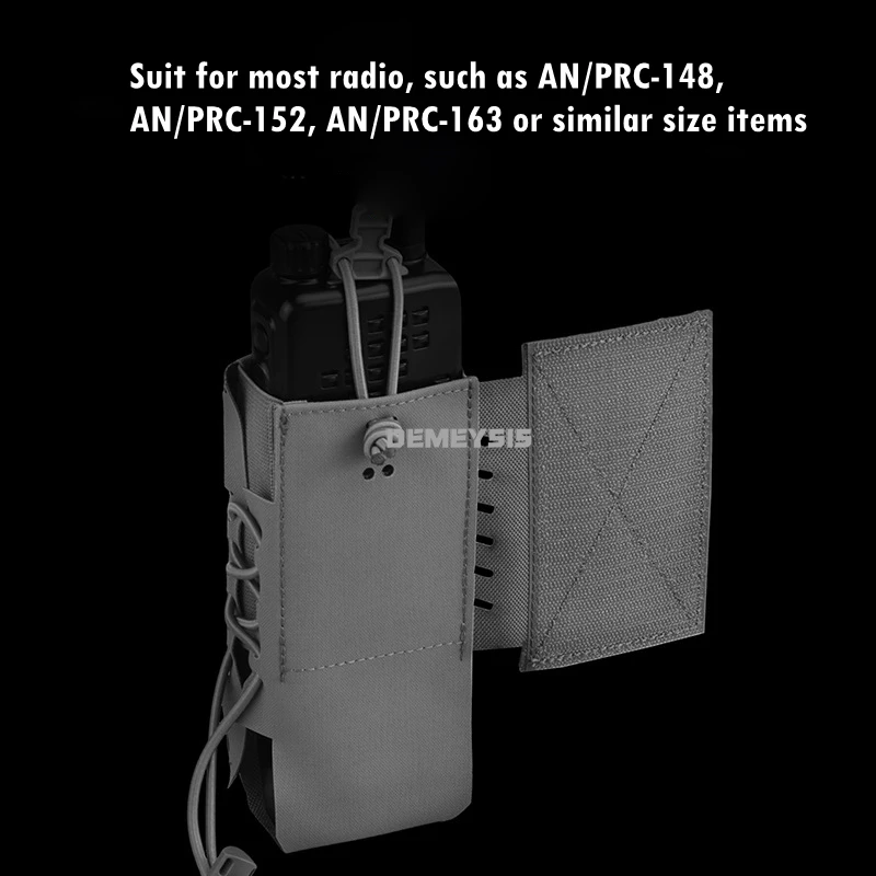 Bolsa lateral radio compatible AN/PRC-148/152/163 chaleco táctico caza - imagen 5