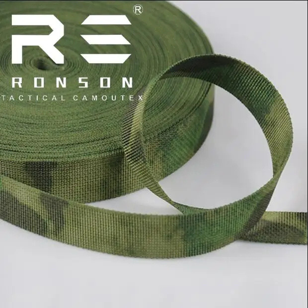 Cinta de camuflaje en las guerras verdes, correa de Jacquard, chaleco DIY, cinturón Molle de mochila, 5m, 10m de longitud, 25mm de ancho - imagen 4