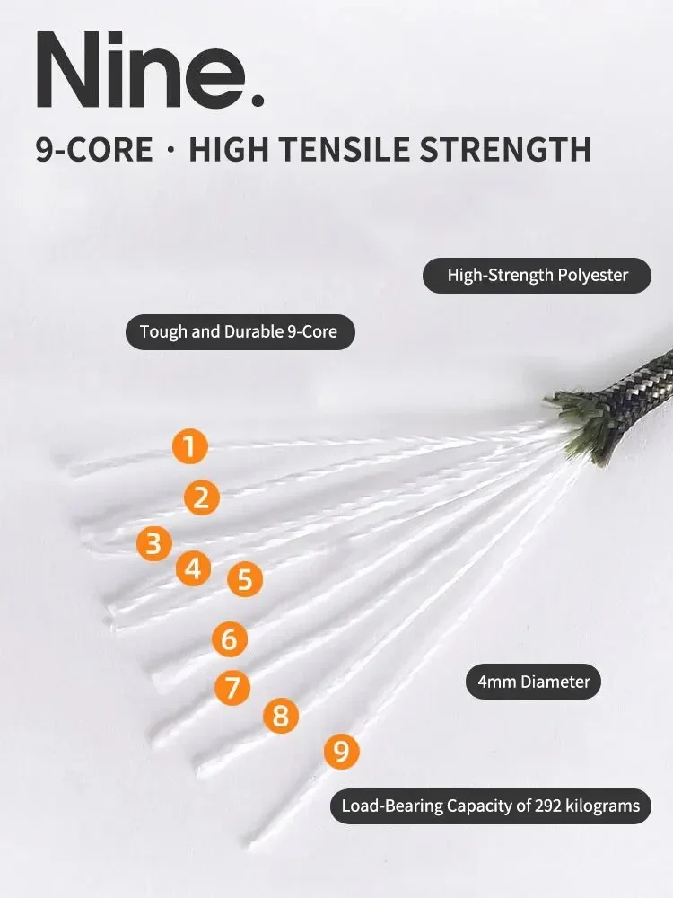 Cuerda tipo paracord táctica para supervivencia y camping outdoor - imagen 4
